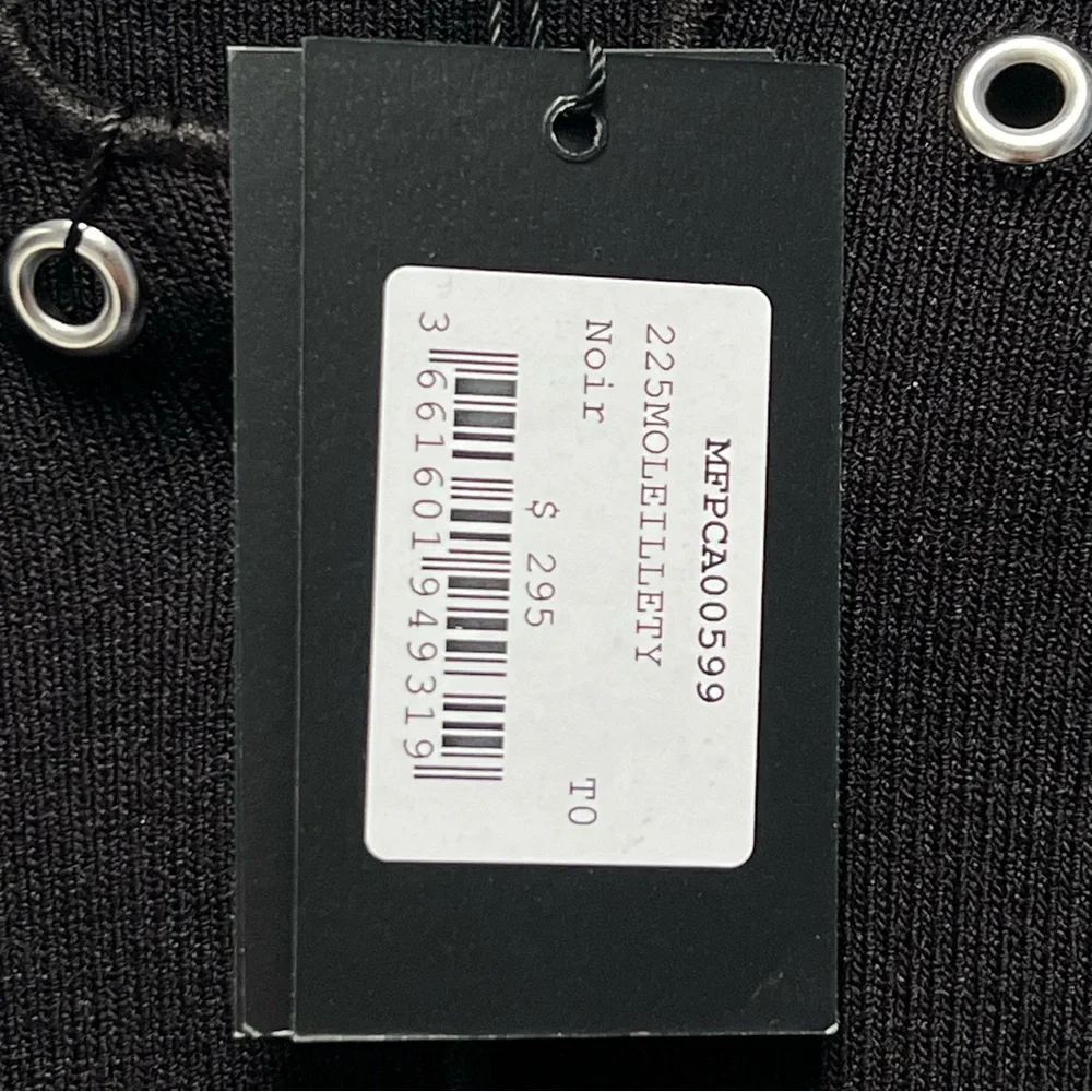 Maje Moleillety Grommet/Eyelet Cardigan w/ small unraveled bottom section - Picture 9 of 11